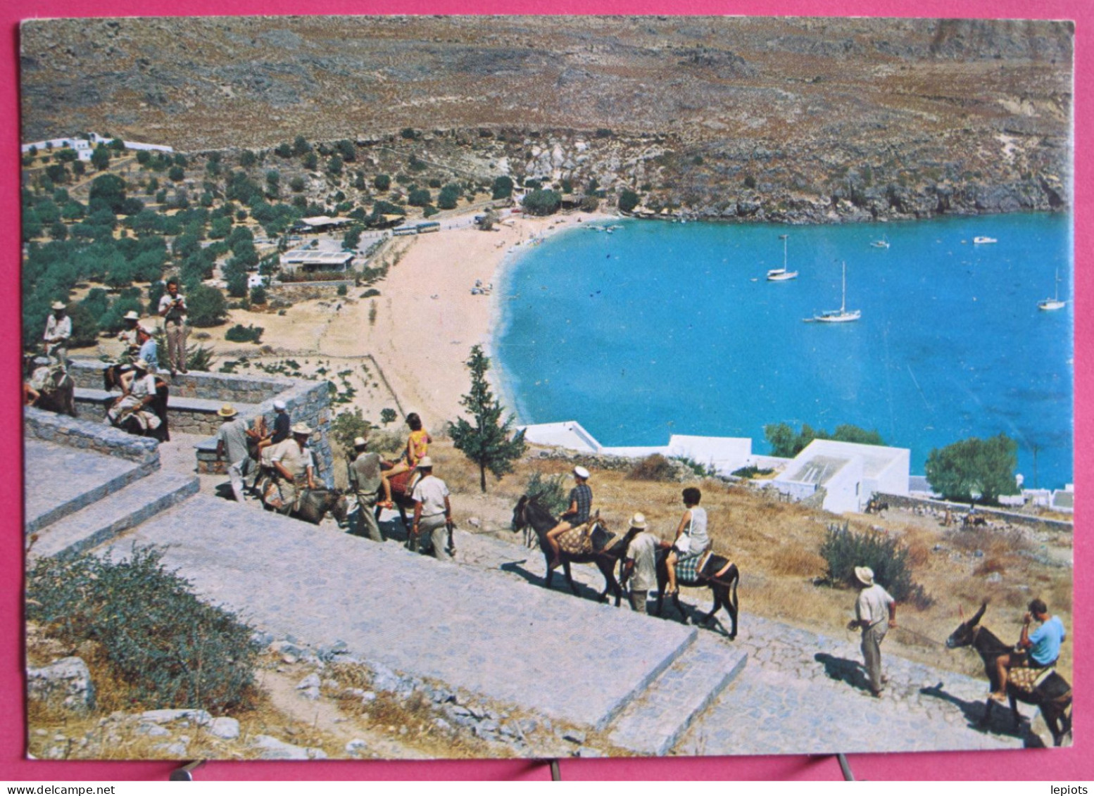 Visuel Pas Très Courant - Grèce - Rhodes - Vue De Lindos - Timbres Israël - Griechenland