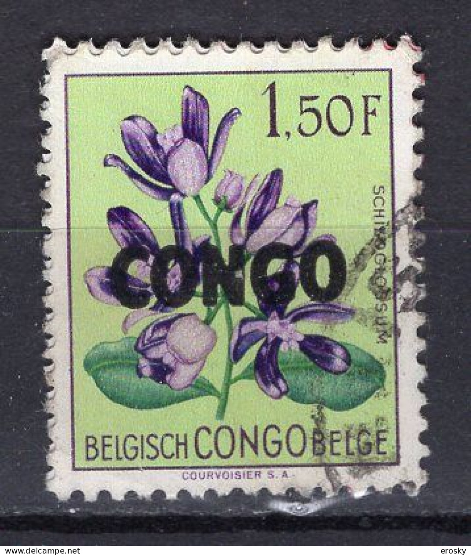 A0284 - CONGO KINSHASA Yv N°389 FLEURS - Usados