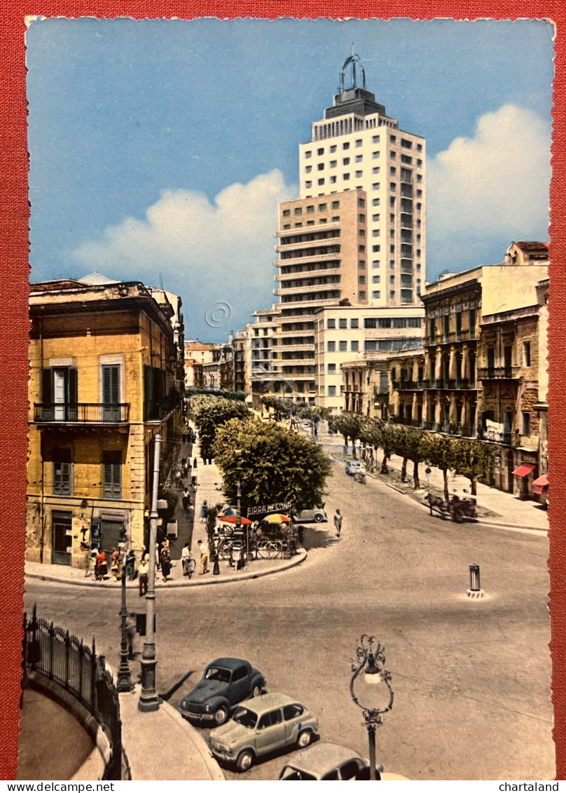 Cartolina - Palermo - Via Pignatelli Aragona E Grattacielo - 1960 Ca. - Palermo