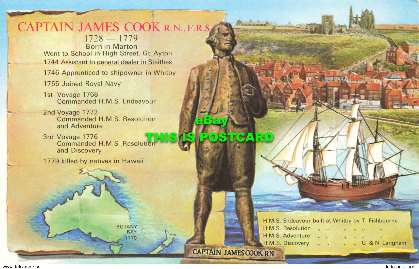 R578508 Captain James Cook. R. N. F. R. S. Born In Marton. E. T. W. Dennis. Phot - Monde