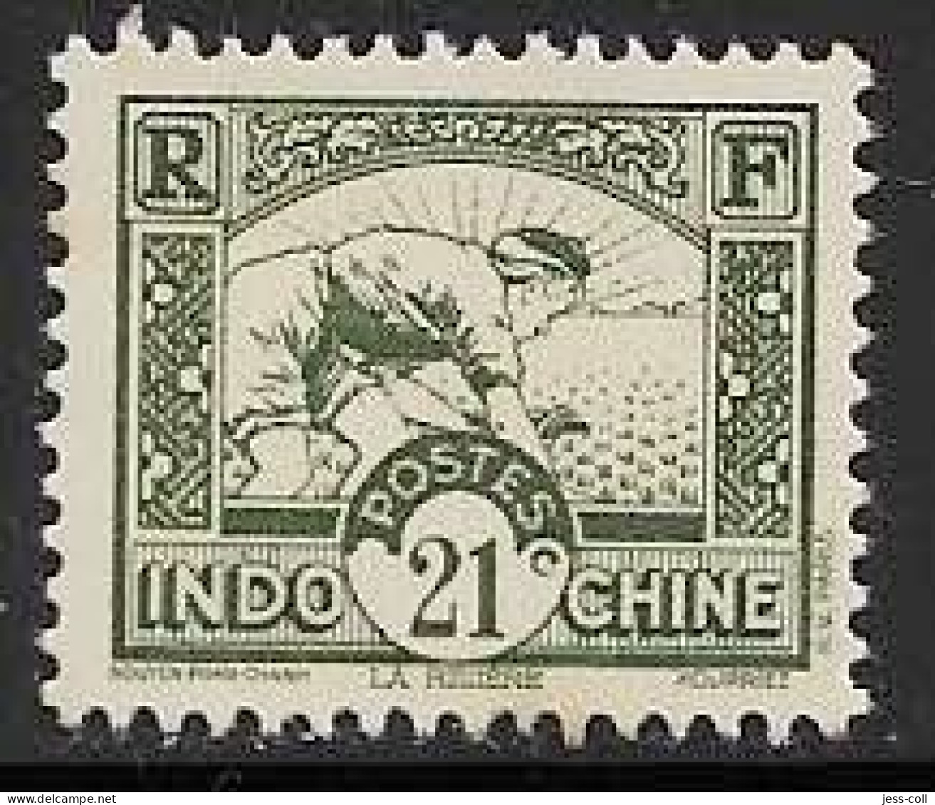 Yvert 164 21 C Vert-gris - ** - Unused Stamps