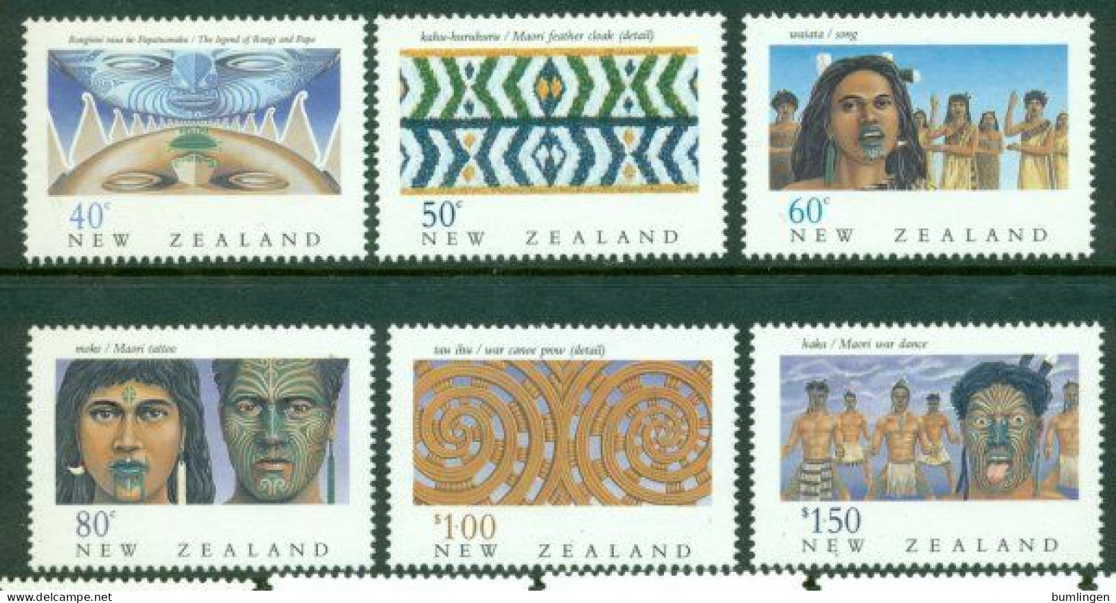 NEW ZEALAND 1990 Mi 1128-33** Maori Culture [B1003] - Sonstige & Ohne Zuordnung
