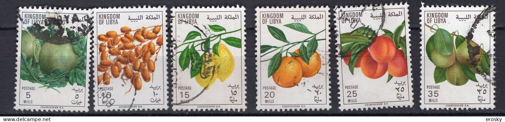 B0288 - LIBYA LIBYE Yv N°336/41 FRUITS - Libyen