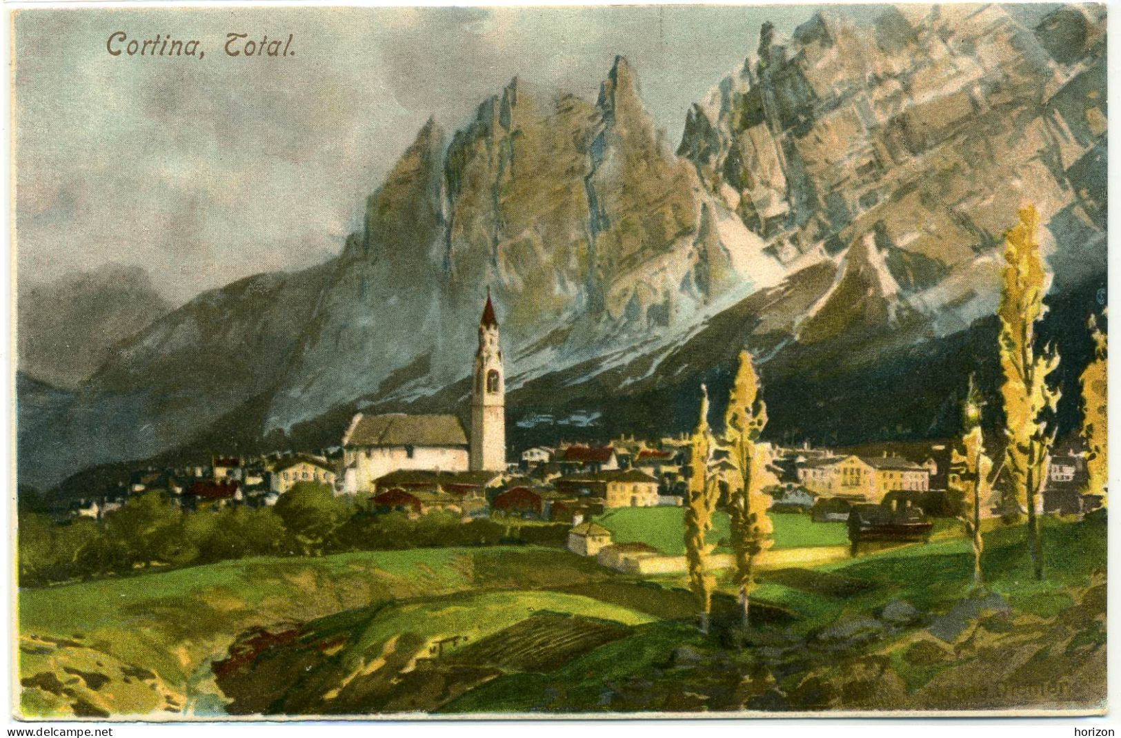 G.298  CORTINA - Belluno - Total - Illustrata Zeno Diemer - Otros & Sin Clasificación