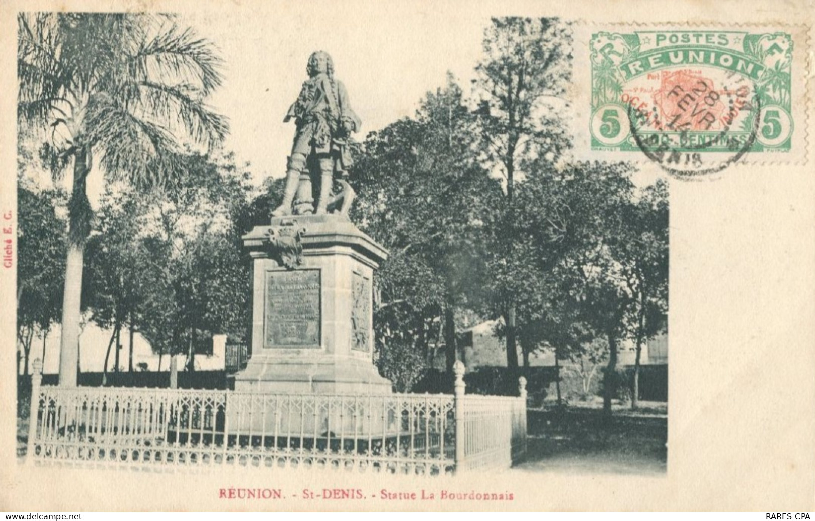 LA REUNION - SAINT DENIS - Statue La Bourdonnais - TB - Saint Denis