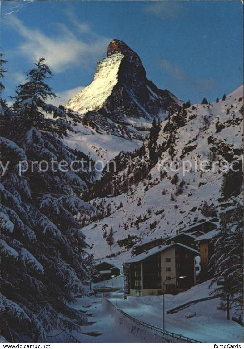 11903722 Zermatt Wintermorgen An Der Vispa Mit Matterhorn  - Otros & Sin Clasificación