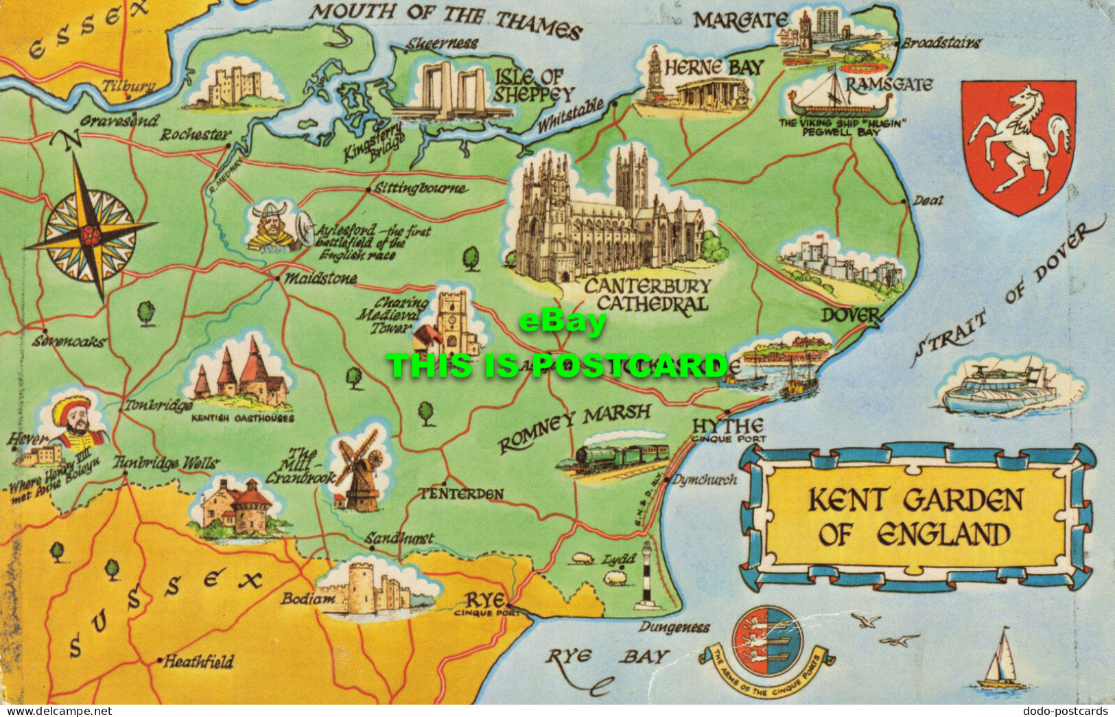 R578517 Kent Garden Of England. Map. D. V. Bennett - Monde