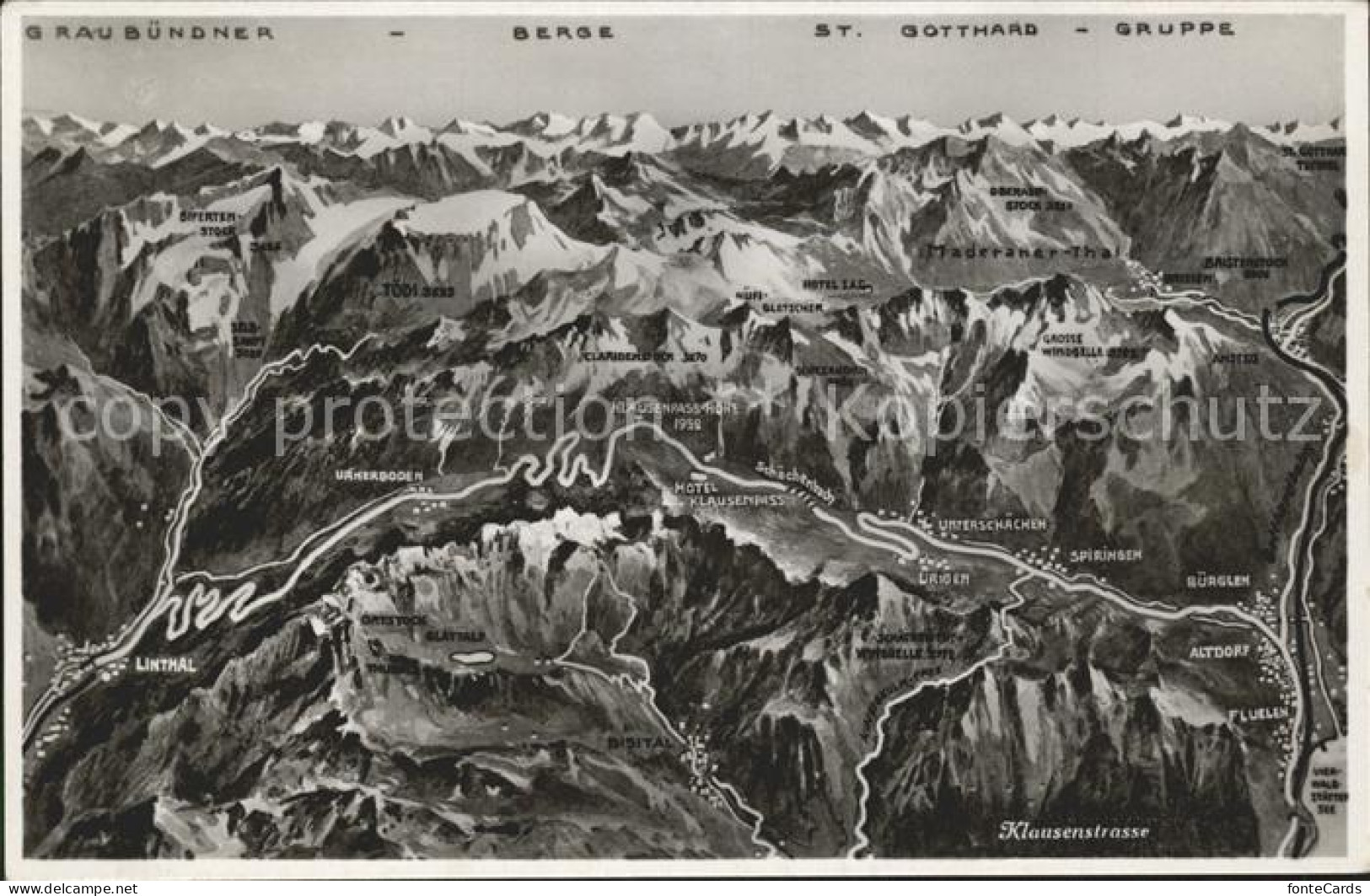 11903298 Klausenstrasse Aus Vogelperspektive Alpenpanorama Klausenstrasse - Altri & Non Classificati