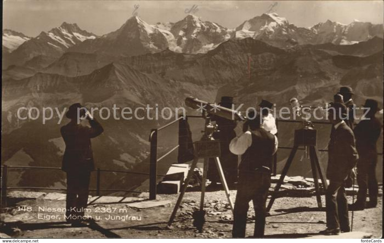 11903203 Niesen Kulm Aussichtsplattform Eiger Moench Jungfrau Alpenpanorama Nies - Sonstige & Ohne Zuordnung