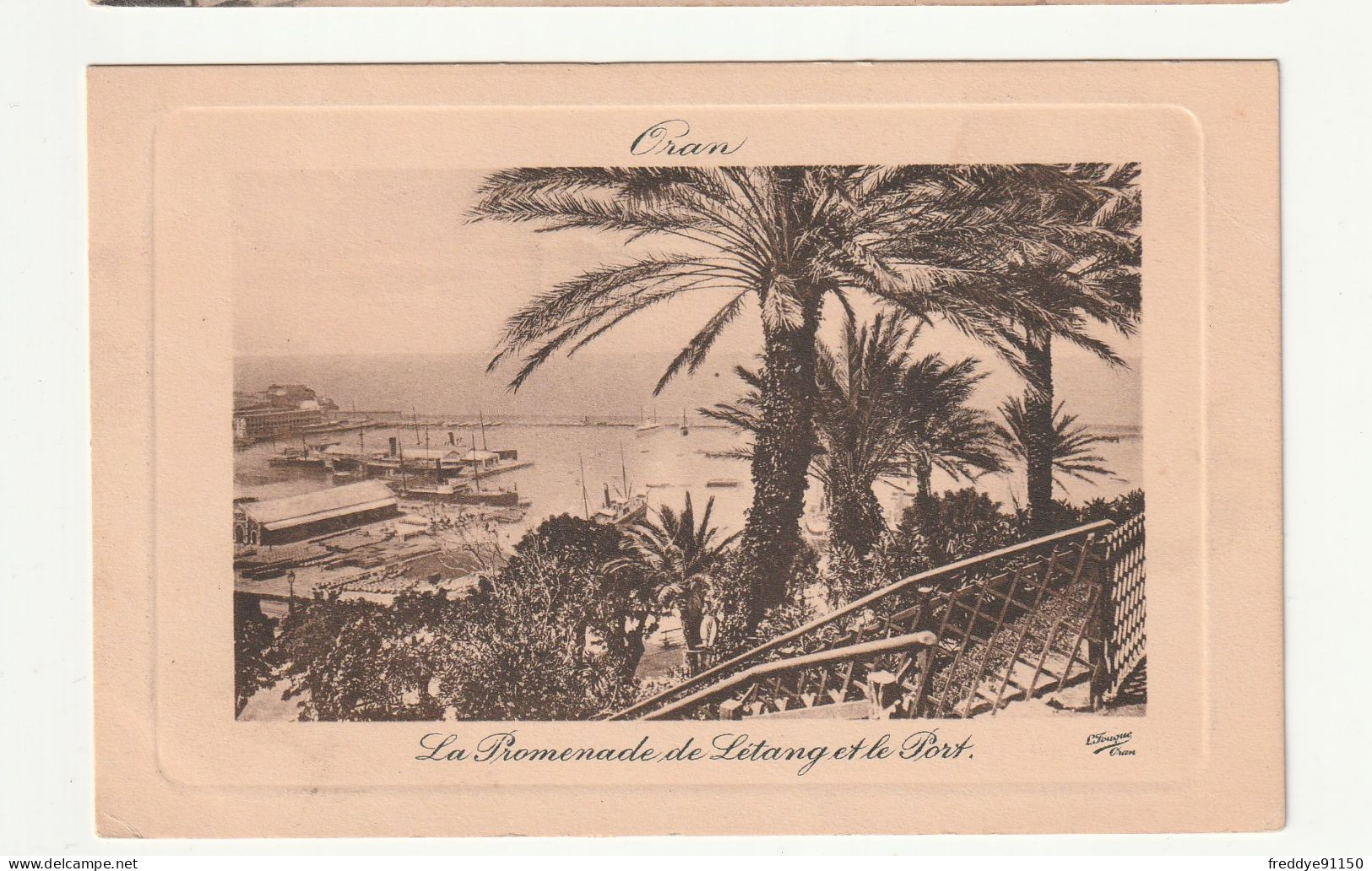 Algérie . Oran .  La Promenade De Létang Et Le Port - Oran