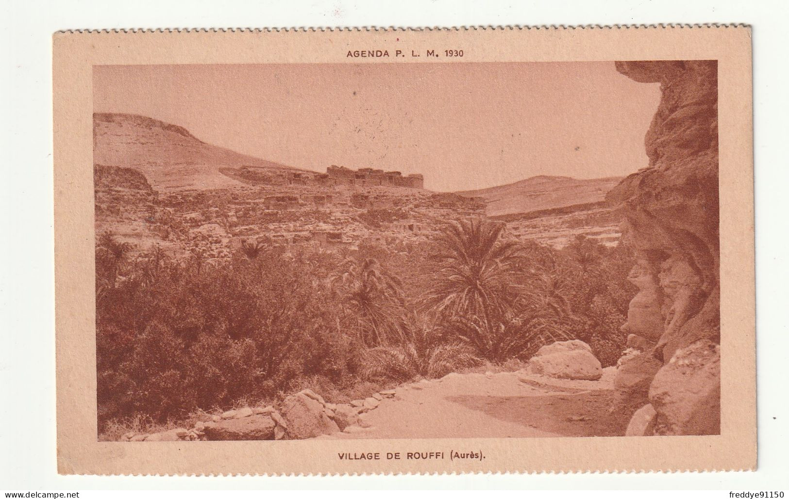 Afrique . Algérie  . Village De Rouffi . Série Agenda P. L . M . 1930 . Edit : J . Barreau - Otros & Sin Clasificación