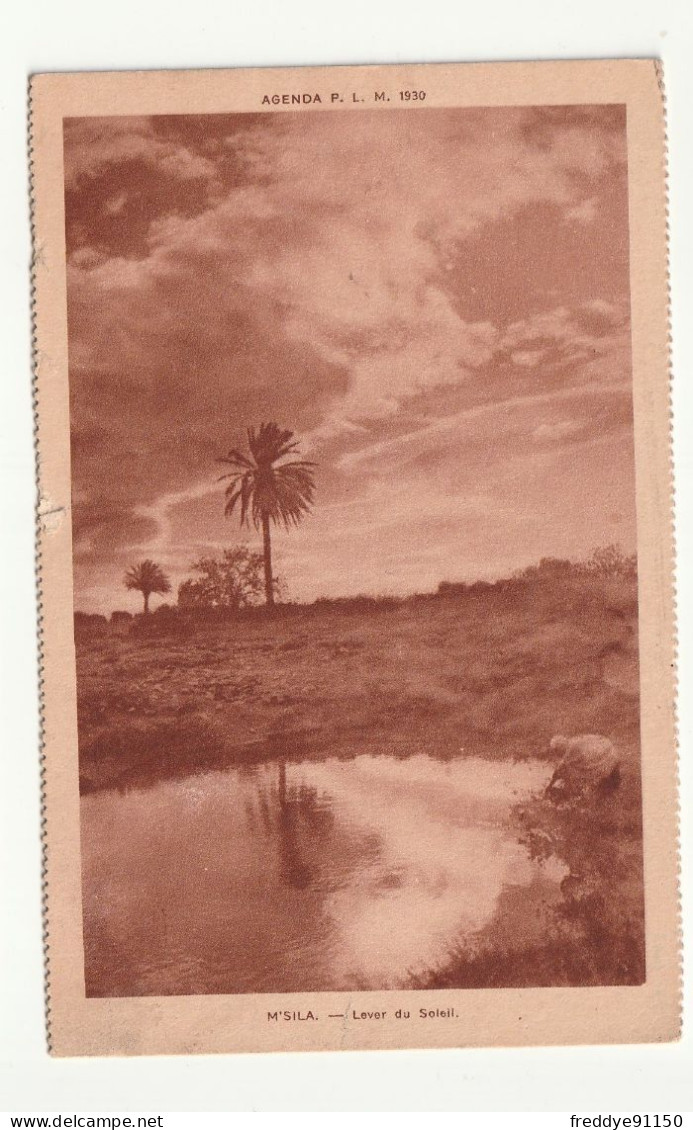 Afrique . Algérie  . M' Sila . Lever Du Soleil . Série Agenda P. L . M . 1930 . Edit : J . Barreau - M'Sila