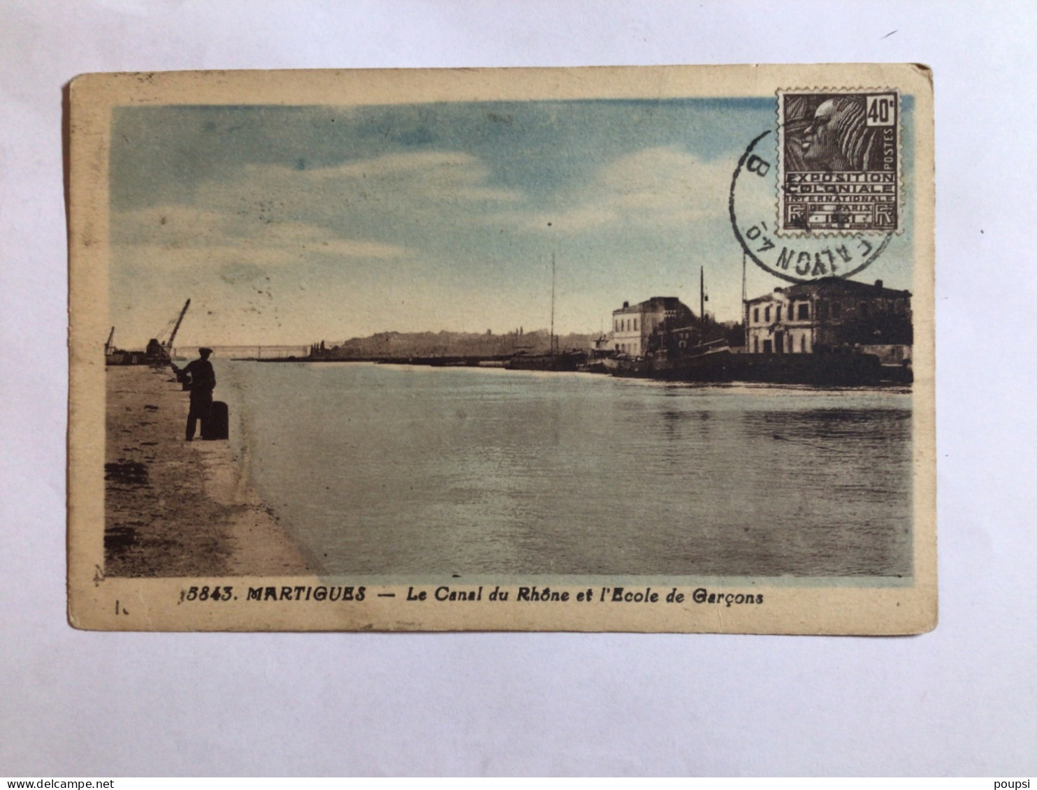 MARTIGUES Le Canal Du Rhône Et L’Ecole De Garçons - Martigues