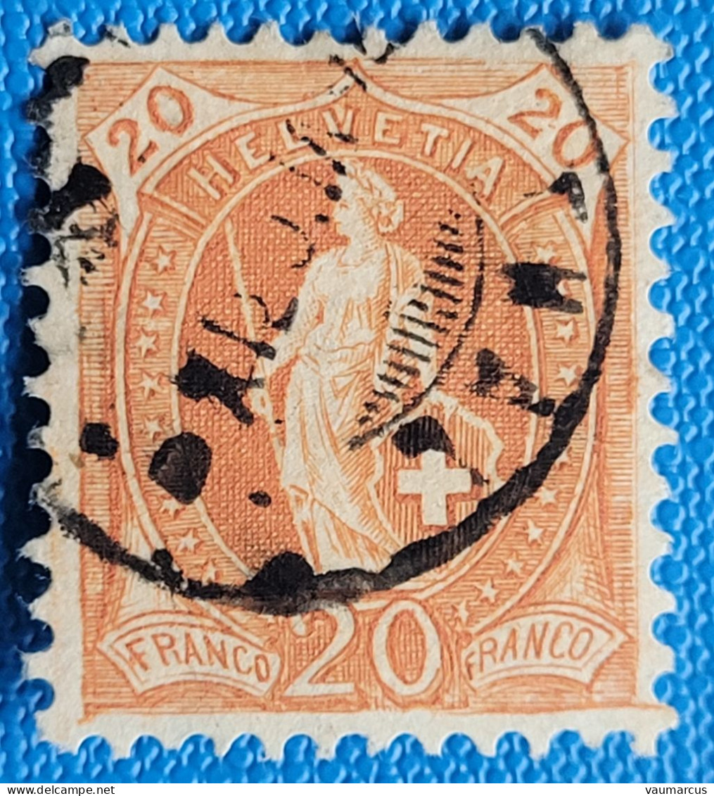 Zu  86A / Mi 74C / YT 93 11½/11 Variété "Trait Vertical à Droite" Obl. THAL Voir Description - Used Stamps