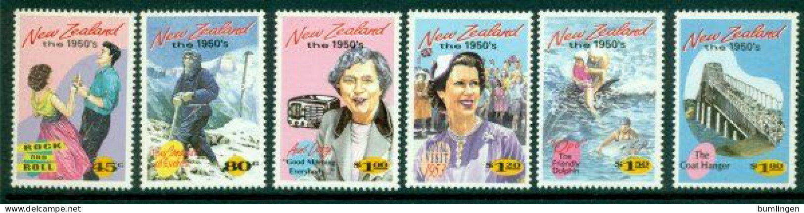 NEW ZEALAND 1994 Mi 1334-39** The 1950's [B1020] - Otros & Sin Clasificación