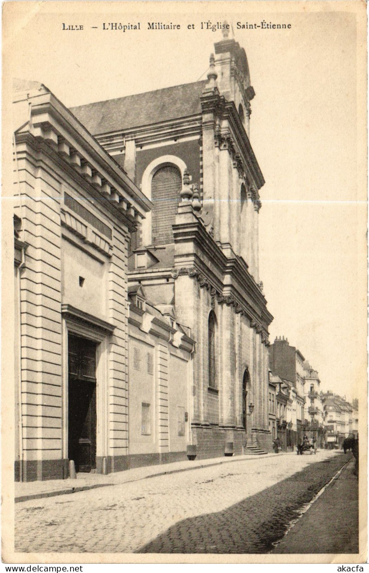 CPA Lille Hopital Militaire Eglise St-Étienne (1279902) - Lille