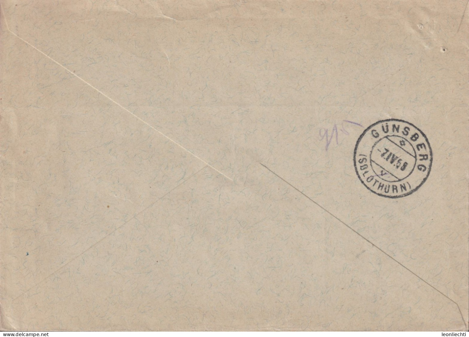 1948 Schweiz, Exprès-Brief, Zum:CH 215y+246,Mi:CH 327y+380,San Salvatore + Sterbender Krieger, - Brieven En Documenten