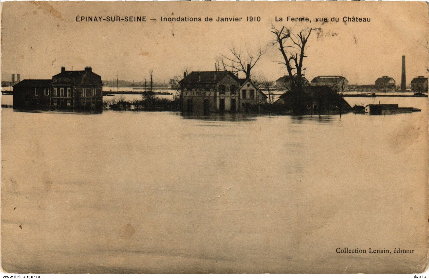 CPA Épinay-sur-Seine La Ferme Inondations (1391236) - Otros & Sin Clasificación