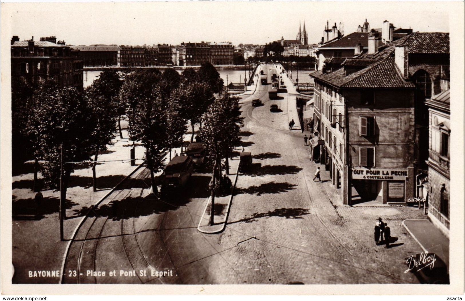 CPA Bayonne Place Et Pont St-Esprit (1390187) - Bayonne