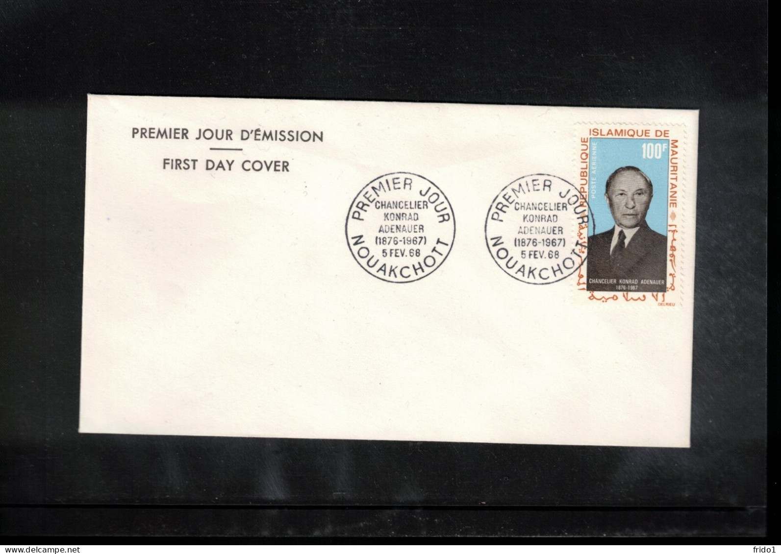 Mauritanie 1968  Im Memoriam Dr. Konrad Adenauer FDC - Altri & Non Classificati