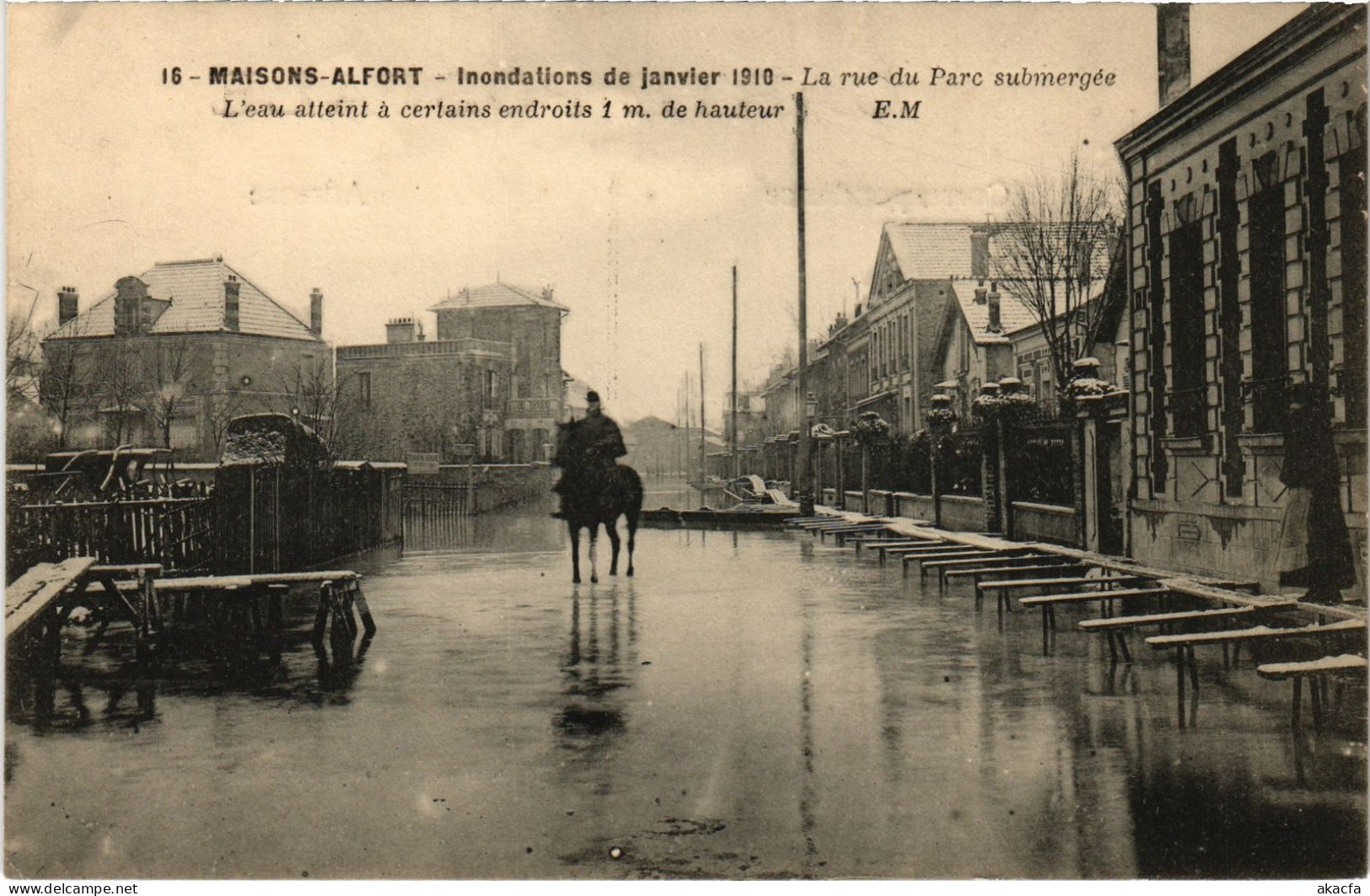 CPA Maisons-Alfort Rue Du Parc Inondations (1391264) - Maisons Alfort