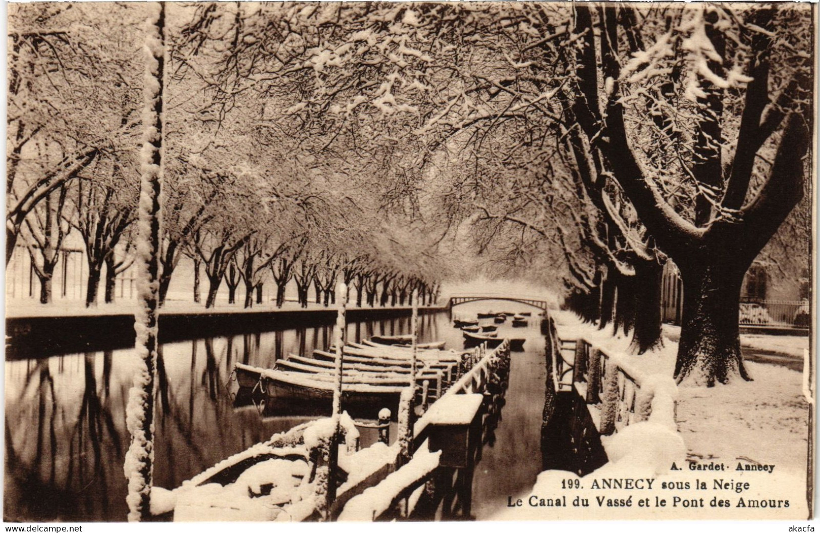 CPA Annecy Sous La Neige Canal Du Vassé Winter (1390752) - Annecy