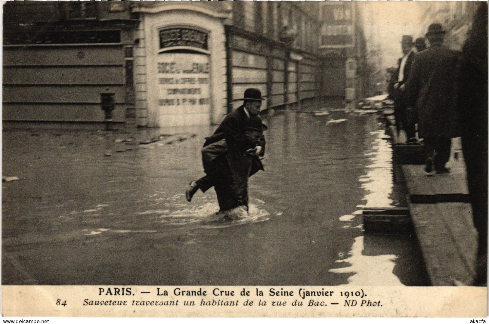 CPA Paris Rue Du Bac Inondations (1390817) - De Overstroming Van 1910