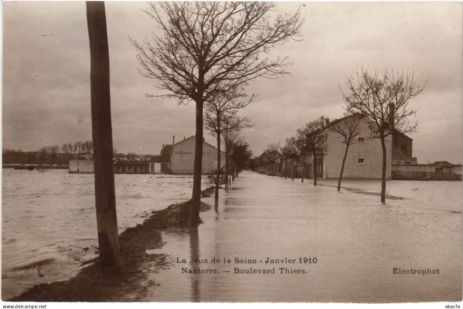 CPA Nanterre Bd Thiers Inondations (1391187) - Nanterre