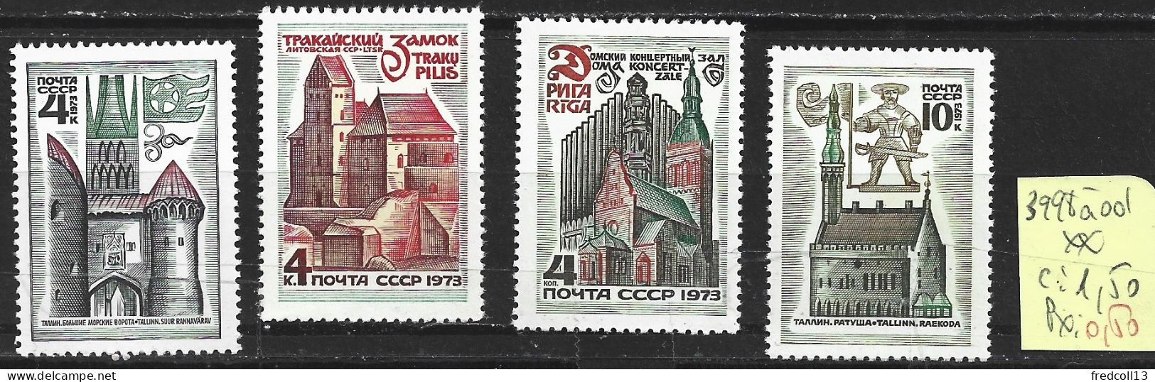 RUSSIE 3998 à 4001 ** Côte 1.50 € - Nuevos