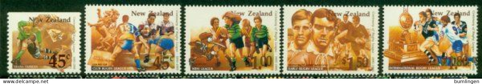 NEW ZEALAND 1995 Mi 1430-34** 100th Anniversary Of The Rugby Organisation [B1036] - Rugby