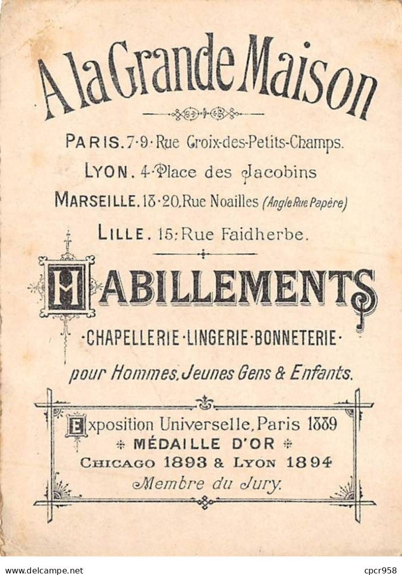 Chromos -COR11209- A La Grande Maison - Gourmandise- Homme - Femmes - Gâteaux-  9x12cm Env. - Otros & Sin Clasificación