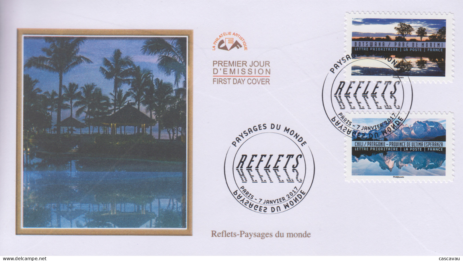 Enveloppe  FDC  1er  Jour    FRANCE     REFLETS    Paysages  Du  Monde    2017 - 2010-2019