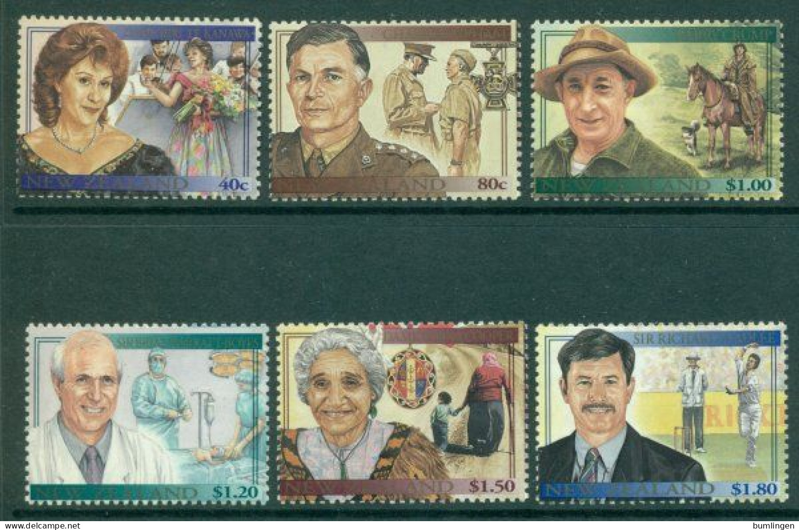NEW ZEALAND 1995 Mi 1465-70** Famous Persons From New Zealand [B1041] - Sonstige & Ohne Zuordnung
