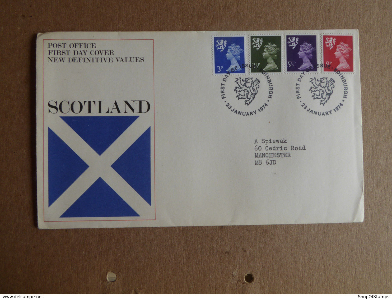 GREAT BRITAIN SG  FDC  SCOTLAND Definitive Covers 1974 - Ohne Zuordnung