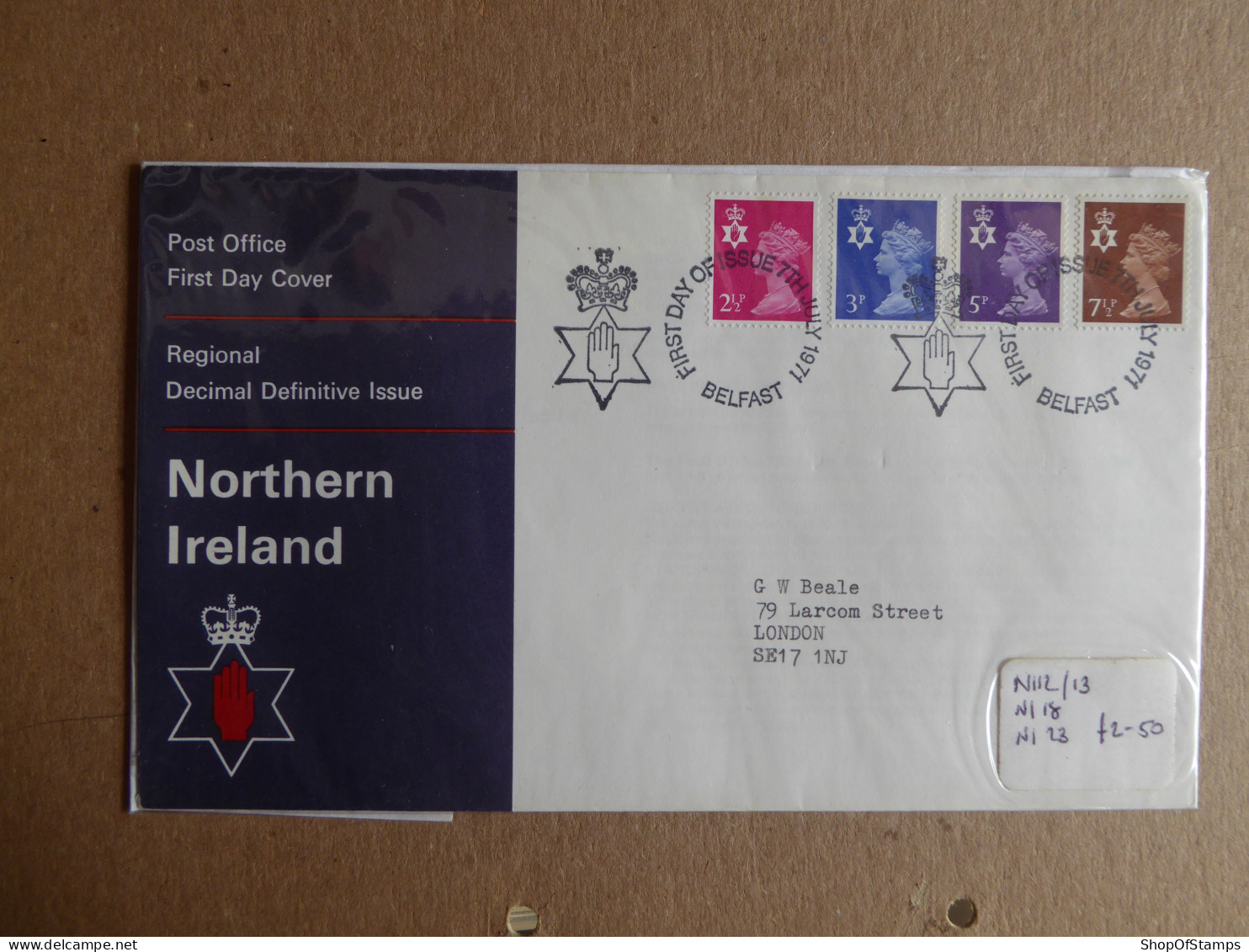 GREAT BRITAIN SG  FDC  NORTHERN IRELAND Definitive Covers 1971 - Non Classés