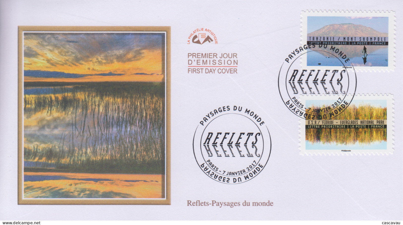 Enveloppe  FDC  1er  Jour    FRANCE     REFLETS    Paysages  Du  Monde    2017 - 2010-2019