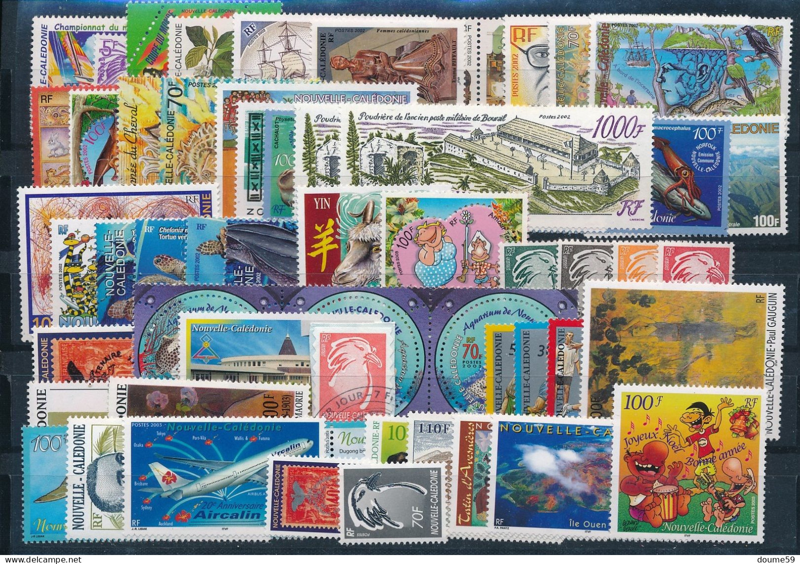 BD-401: Nelle CALEDONIE: Années 2002/2003** N°863/909 + Timbres Des Blocs26/28 (2 N°879 Et 894 Obl) - Unused Stamps