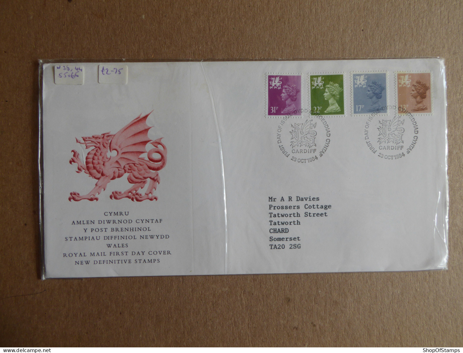 GREAT BRITAIN SG  FDC  WALES Definitive Covers 1984 - Sin Clasificación