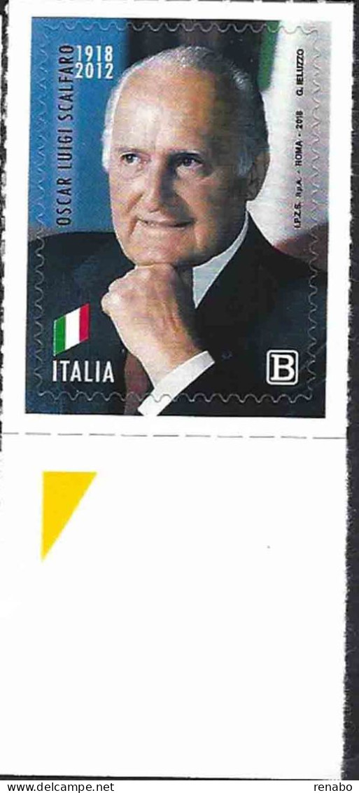 Italia 2018; Oscar Luigi Scalfaro, Nono Dei Presidenti Della Repubblica Italiana. - 2011-20: Ungebraucht