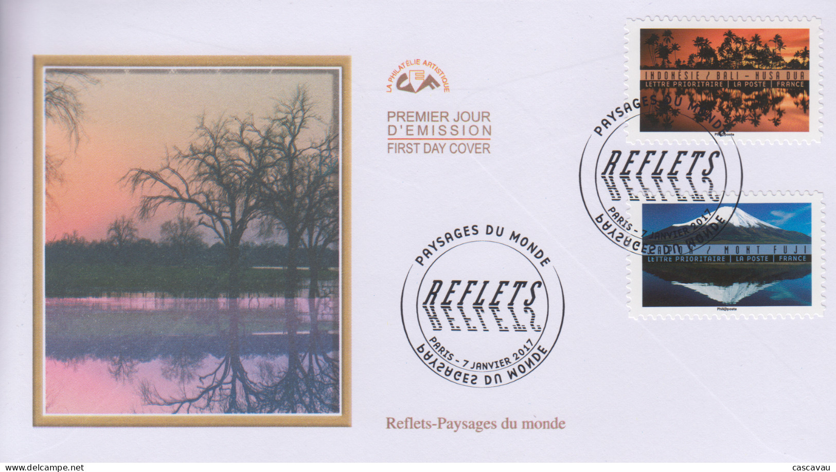 Enveloppe  FDC  1er  Jour    FRANCE     REFLETS    Paysages  Du  Monde    2017 - 2010-2019