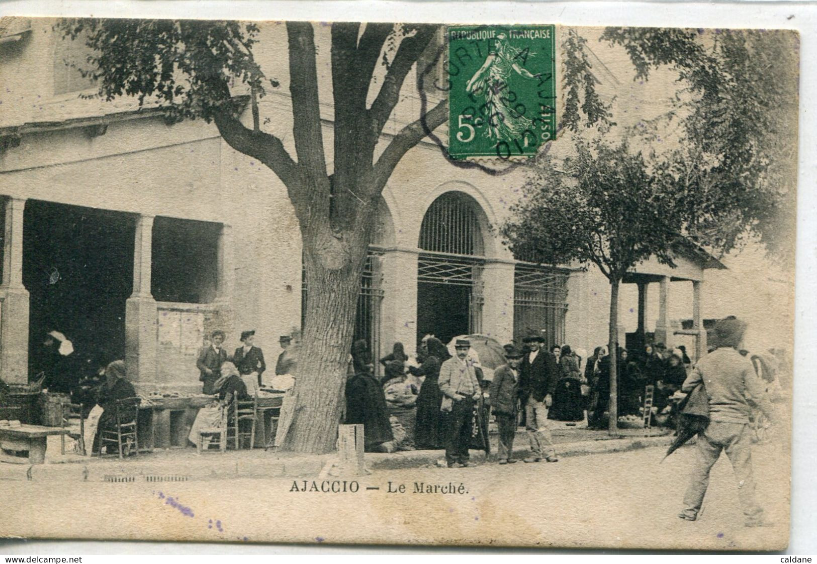 - 2A-CORSE  -   AJACCIO. -  Le Marché.         Collection. J.Moretti,Corté.     N°:629 - Ajaccio