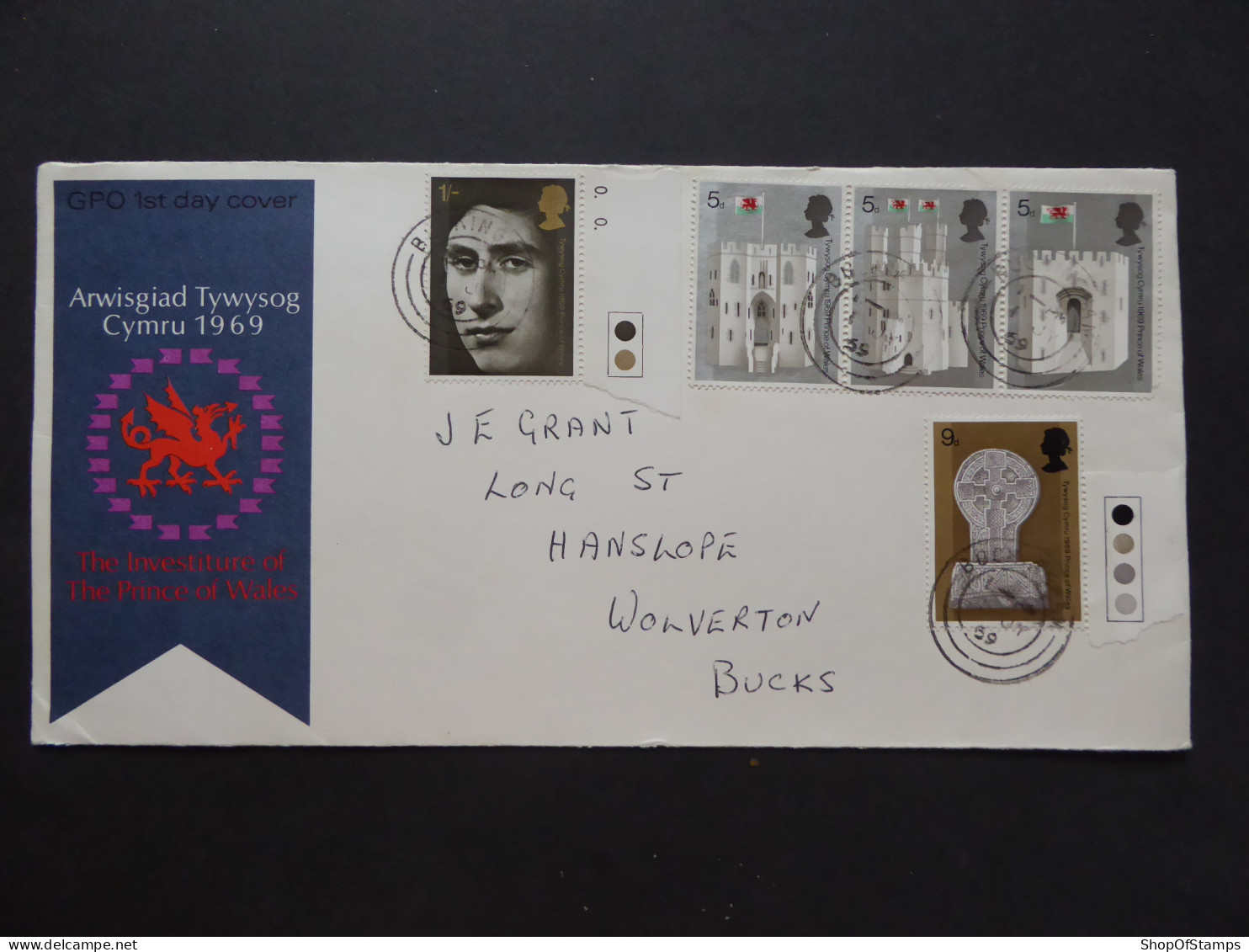 GREAT BRITAIN SG 802-06 INVESTITURE OF HRH PRINE OF WALES FDC    - Sin Clasificación