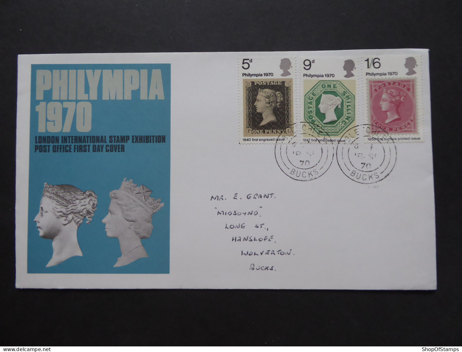 GREAT BRITAIN SG 835-37 PHILYMPIA 70 STAMP EXHIBITION FDC    - Ohne Zuordnung