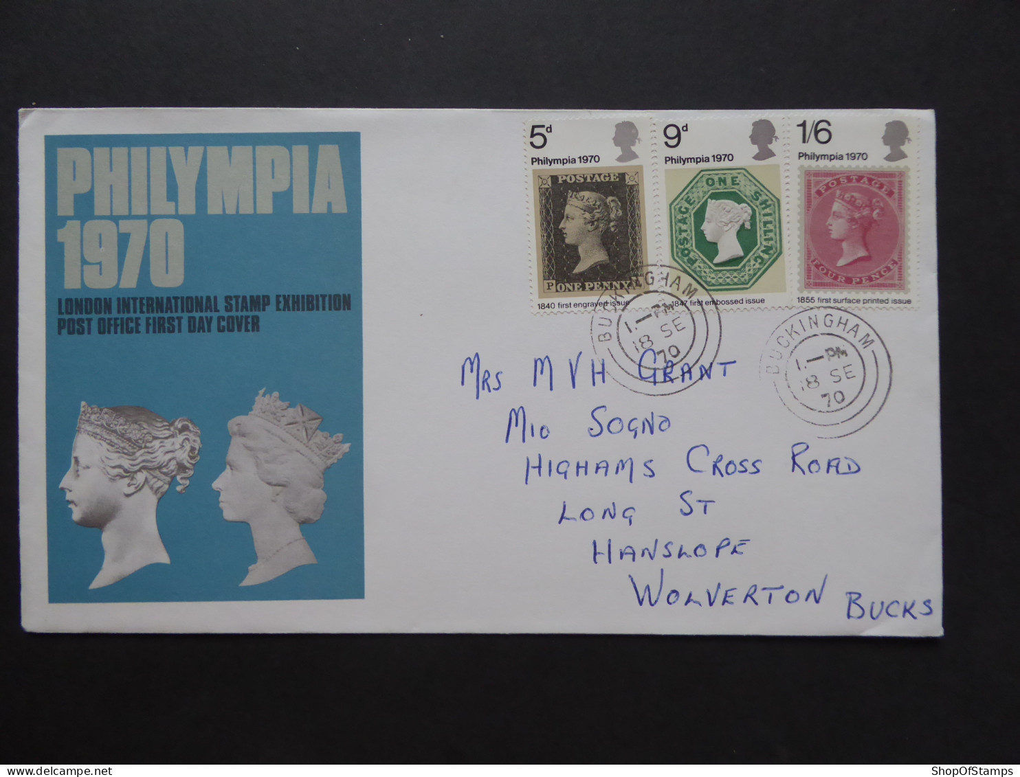 GREAT BRITAIN SG 835-37 PHILYMPIA 70 STAMP EXHIBITION FDC    - Non Classificati