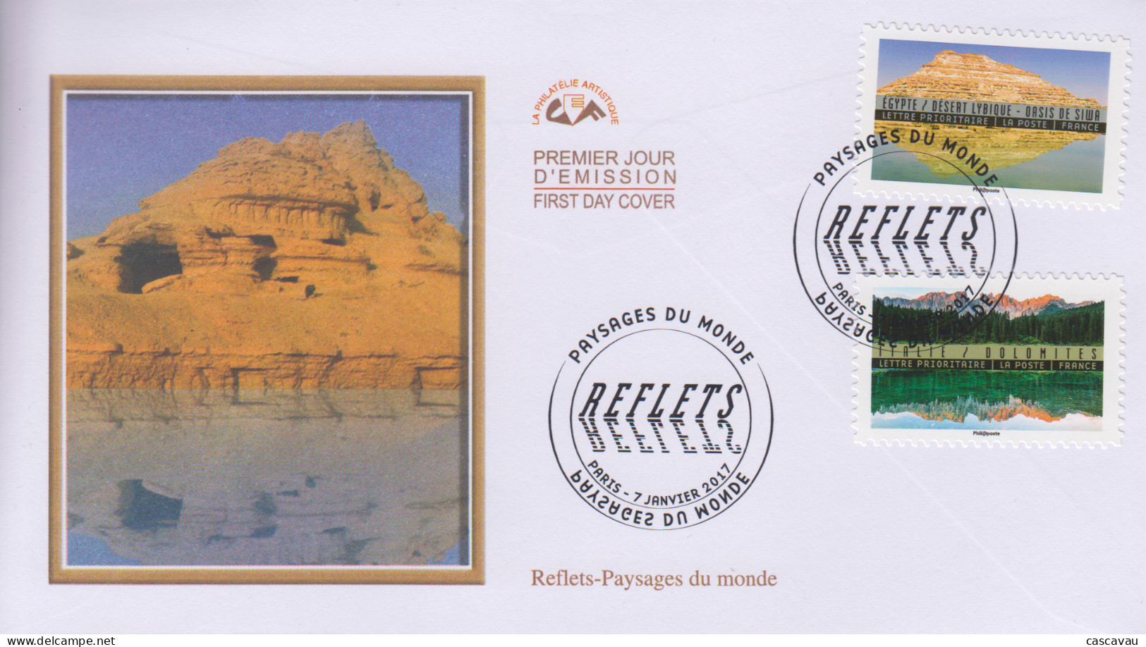 Enveloppe  FDC  1er  Jour    FRANCE     REFLETS    Paysages  Du  Monde    2017 - 2010-2019