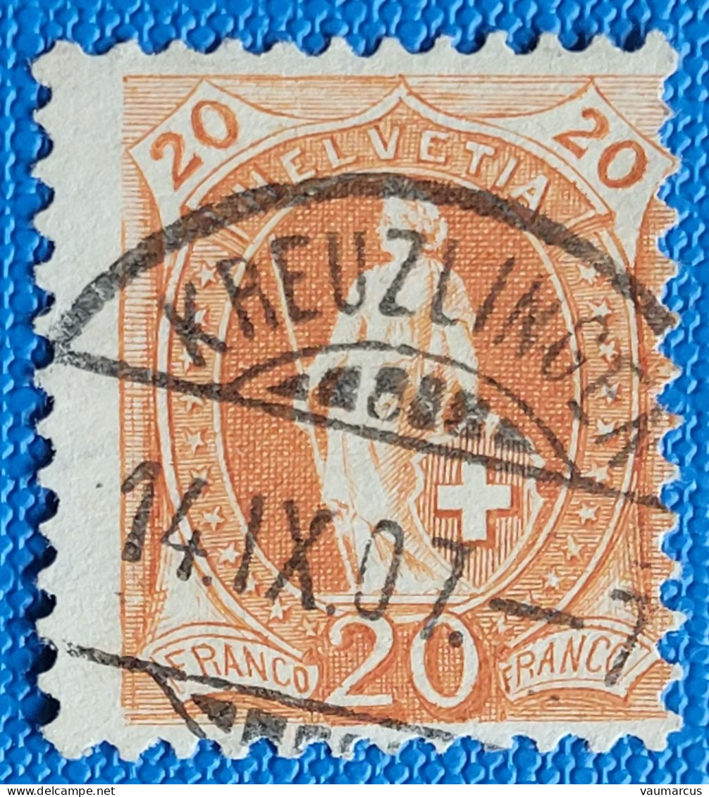 Zu  86C.1.51 / Mi 74D / YT 93 11½/12 Dentelure Décalée Obl. KREUZLINGEN 14.9.07 SBK 12 + CHF Voir Description - Used Stamps