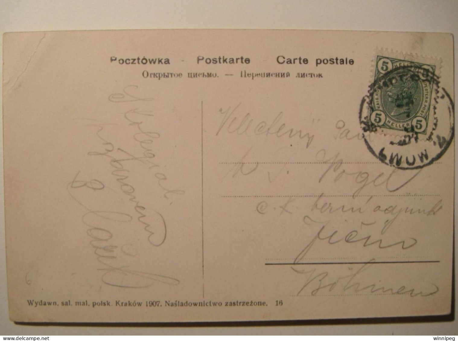 Lwow.Lemberg.Widok.L&P 621.Widok Z Kopca.Sal.mal.polsk.1907.Poland.Ukraine - Oekraïne