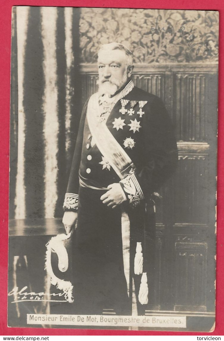 C.P. Bruxelles =  Monsieur  Emile  DE  MOL  Bourgmestre - Brüssel (Stadt)