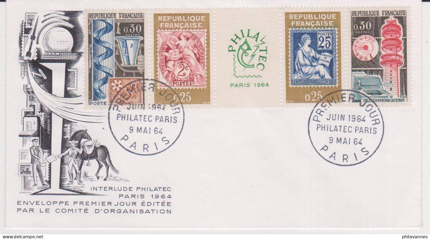 PARIS , 1964, PHILATEC Sur N° 1414 à 1417+ 2 Rallye , ( SN24/86/15.3) - 1960-1969