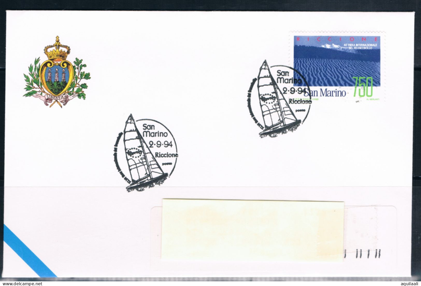 SAN MARINO 1994 - Riccione, Fiera Del Francobollo, Annullo Speciale. - Briefmarkenausstellungen